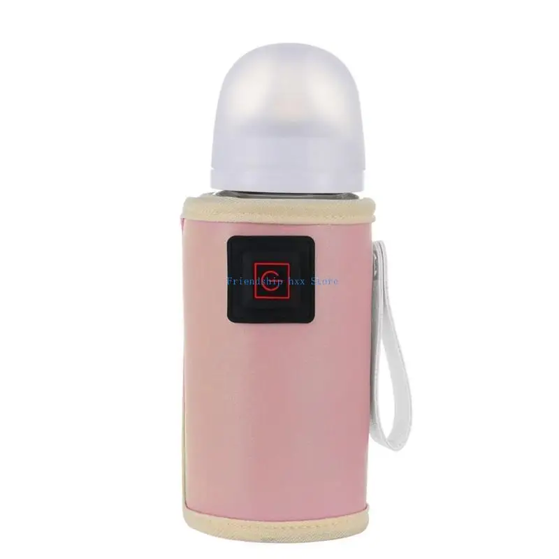 F1CB USB Leite Água Aquecedor Bolsa Aquecedor garrafas para estadia ao ar livre preparada para alimentação