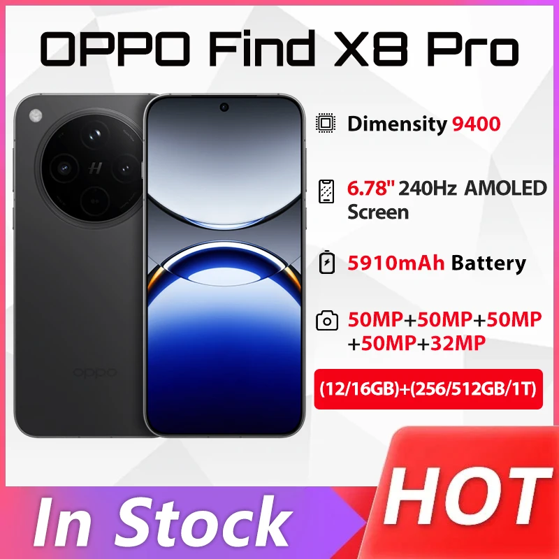 Original Oppo Find X8 Pro Cell Phone 6.78