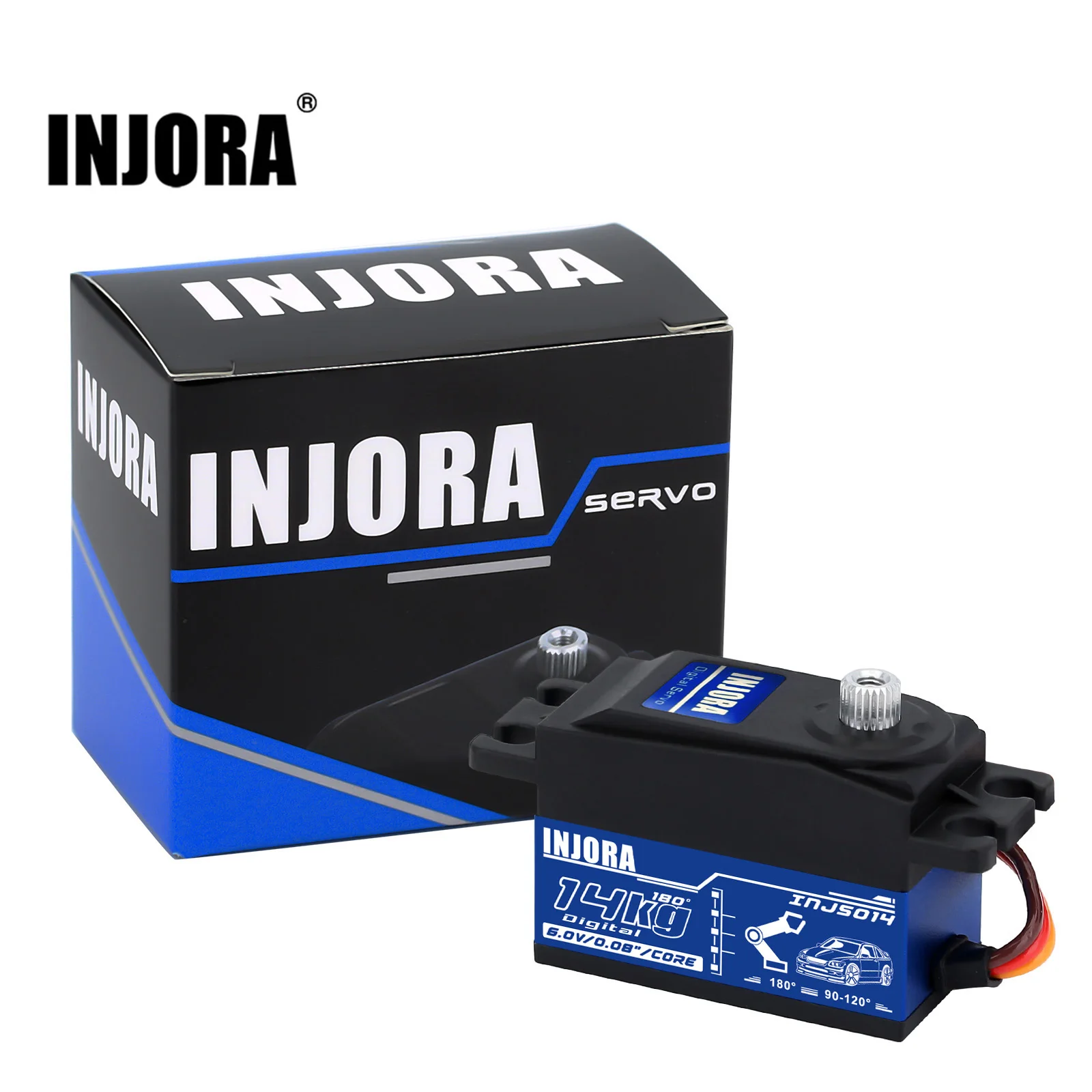 

INJORA Metal Gear 14KG INJS014 Digital Low Profile Servo for 1/10 RC On-Road Touring Drift Car Tamiya Kyosho Helicopter Model