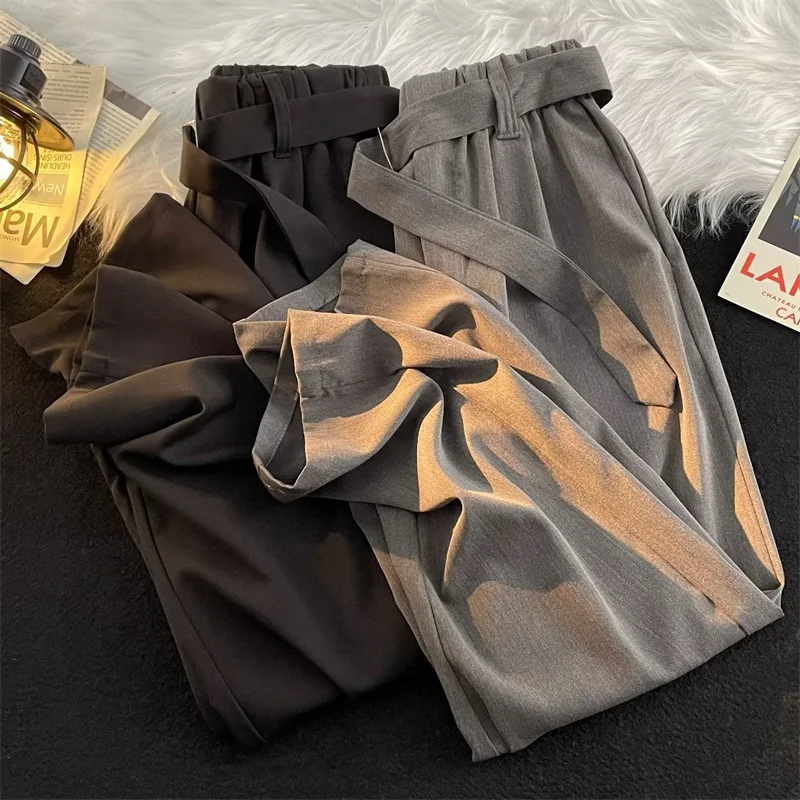 

Итальянские неаполитанские мужские летние брюки оверсайз прямого кроя, свободные повседневные брюки для молодежи, весна-осень