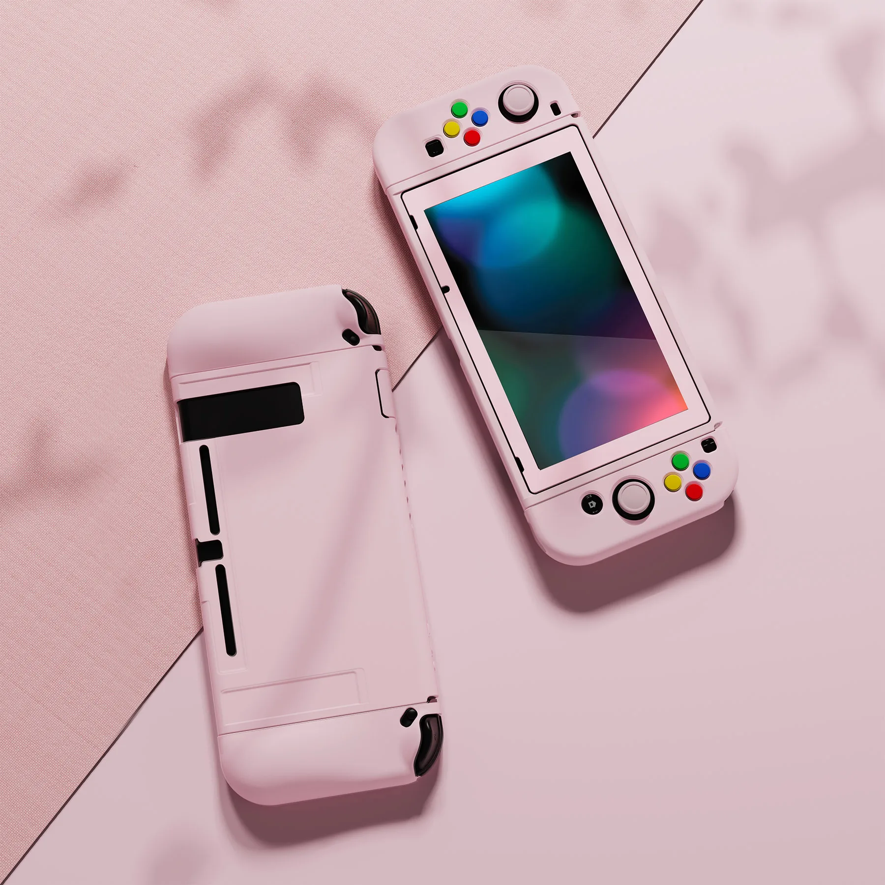 PlayVital ZealProtect Miękkie etui ochronne na Nintendo Switch z osłoną ekranu ze szkła hartowanego i uchwytami na kciuki - 8 kolorów