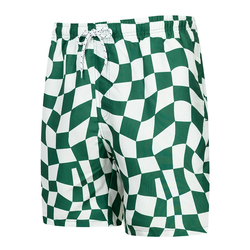 جديد الرجال الرباط فضفاضة تناسب قصيرة طباعة مجلس قصيرة طول الركبة الصيف عادية منتصف الخصر جيوب تنفس تقسم شورتات للبحر