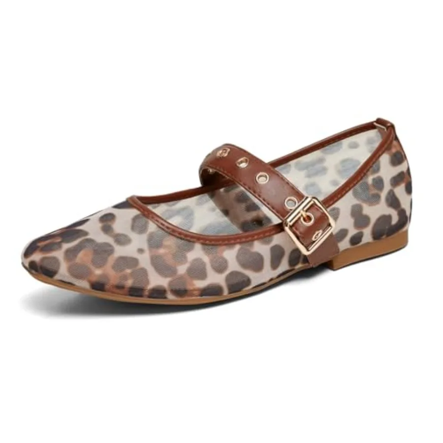 

Mary Jane Shoes Women Ballet Flats with Strap Buckle Closed Toe MaryJanes Shoes Ballerina Flats for Women Dressy Comfortable