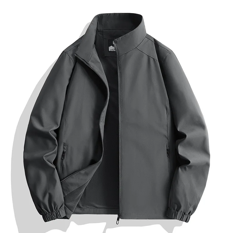 New Mountaineering No Hat Stand-up Collar Jacket Men's Spring And Autumn Outdoor Slim Tooling Jacket