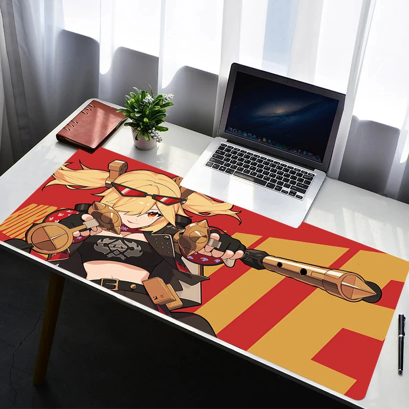 

Mouse Pad Office PC Zenless Zone Zero Burnice White Gaming Accessories Keyboard Pad Anime Rubber Mousepad Laptop Desk Mouse Mat
