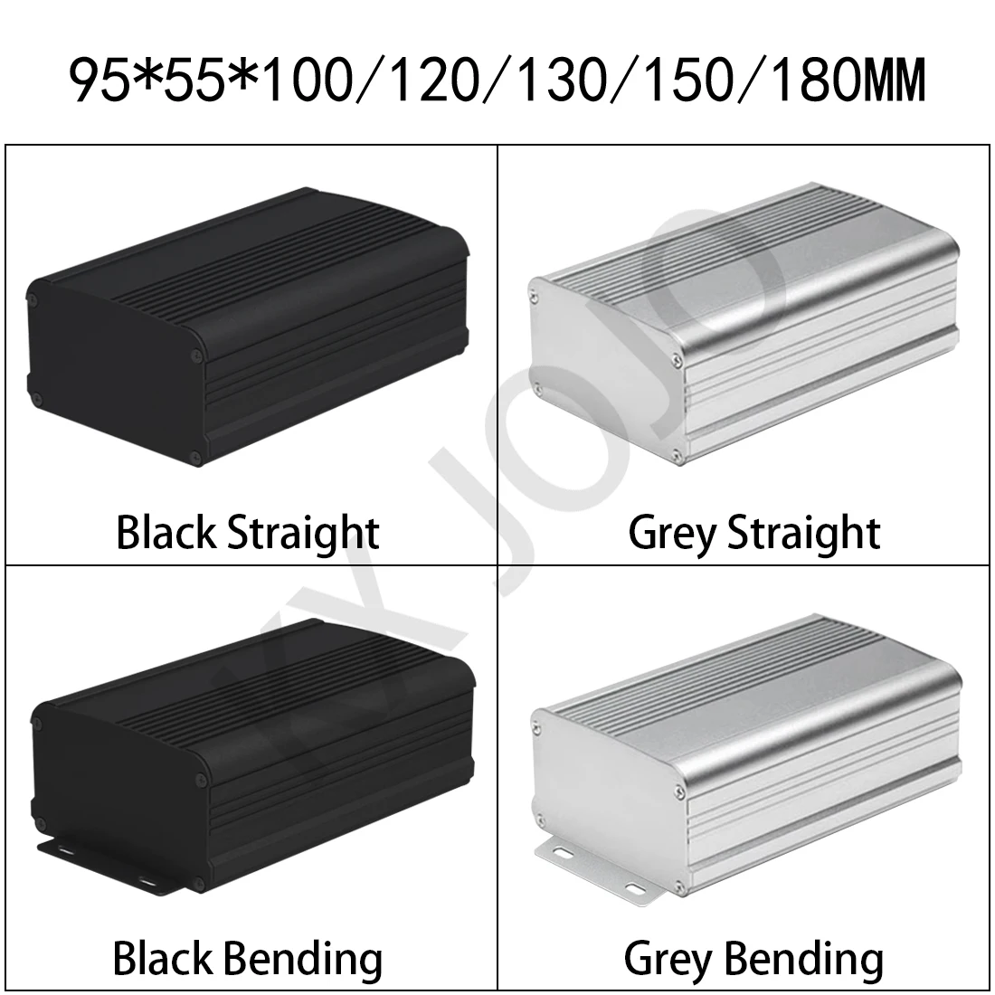 

Aluminum Enclosure 95*55*100/120/125/130/150/180mm Electrical Split Box with Ears Separate Circuit Board Case DIY Black/Grey