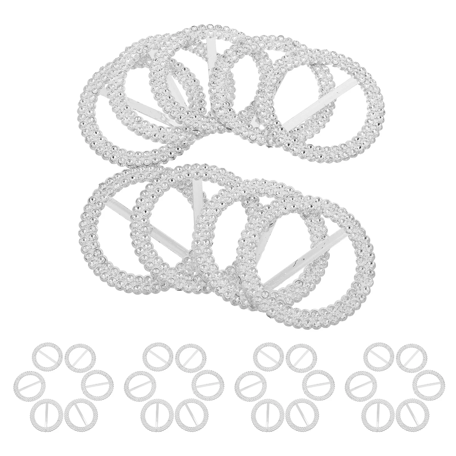 

100 шт., зажимы с пряжкой для стула, слайдер из ленты со стразами для свадебной вечеринки, банкета, приглашения, украшение серебряного тона, акрил