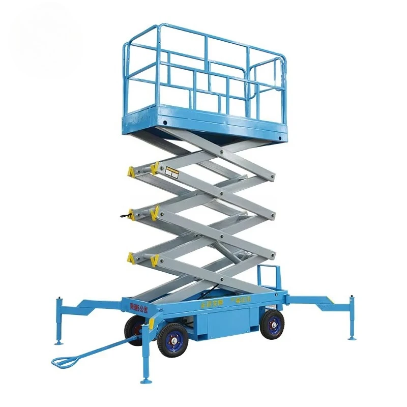 Mobile Electric Hydraulic Scissor Lift Table for Warehouse Construction Site Facade Maintenance Hotels Repair view 5