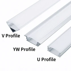 2-25pcs/lot LED Aluminum Profile channel 0.3 meters U V YW style shaped for 12 MM wide 5050 5630 7020 LED hard light strip soft