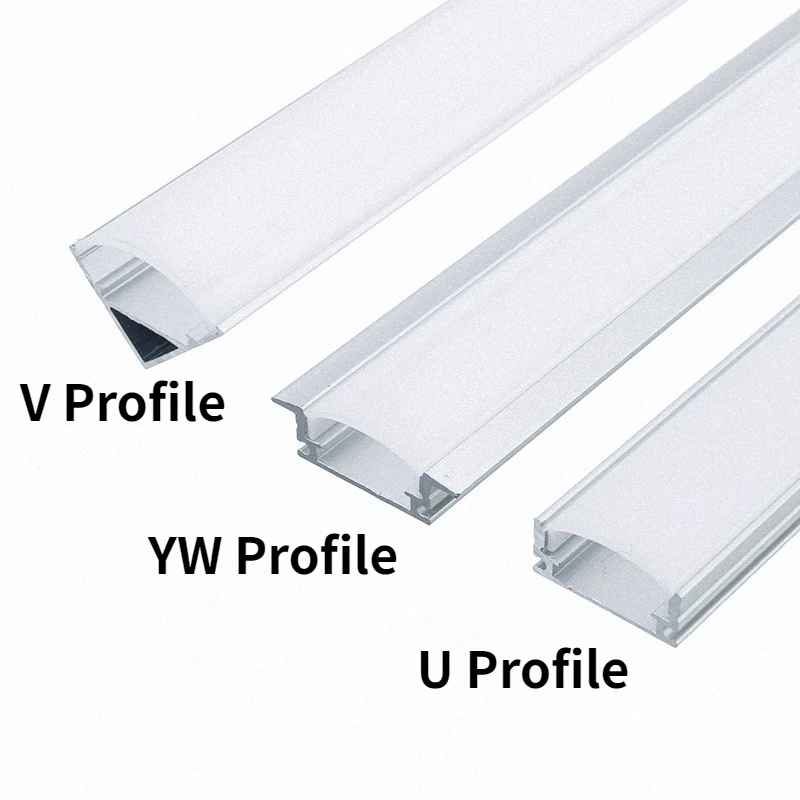 estilo shaped led perfil de aluminio hard light strip forma u 12 mm de largura 5050 5630 7020 03 m 225 pcs por lote u v yw 01