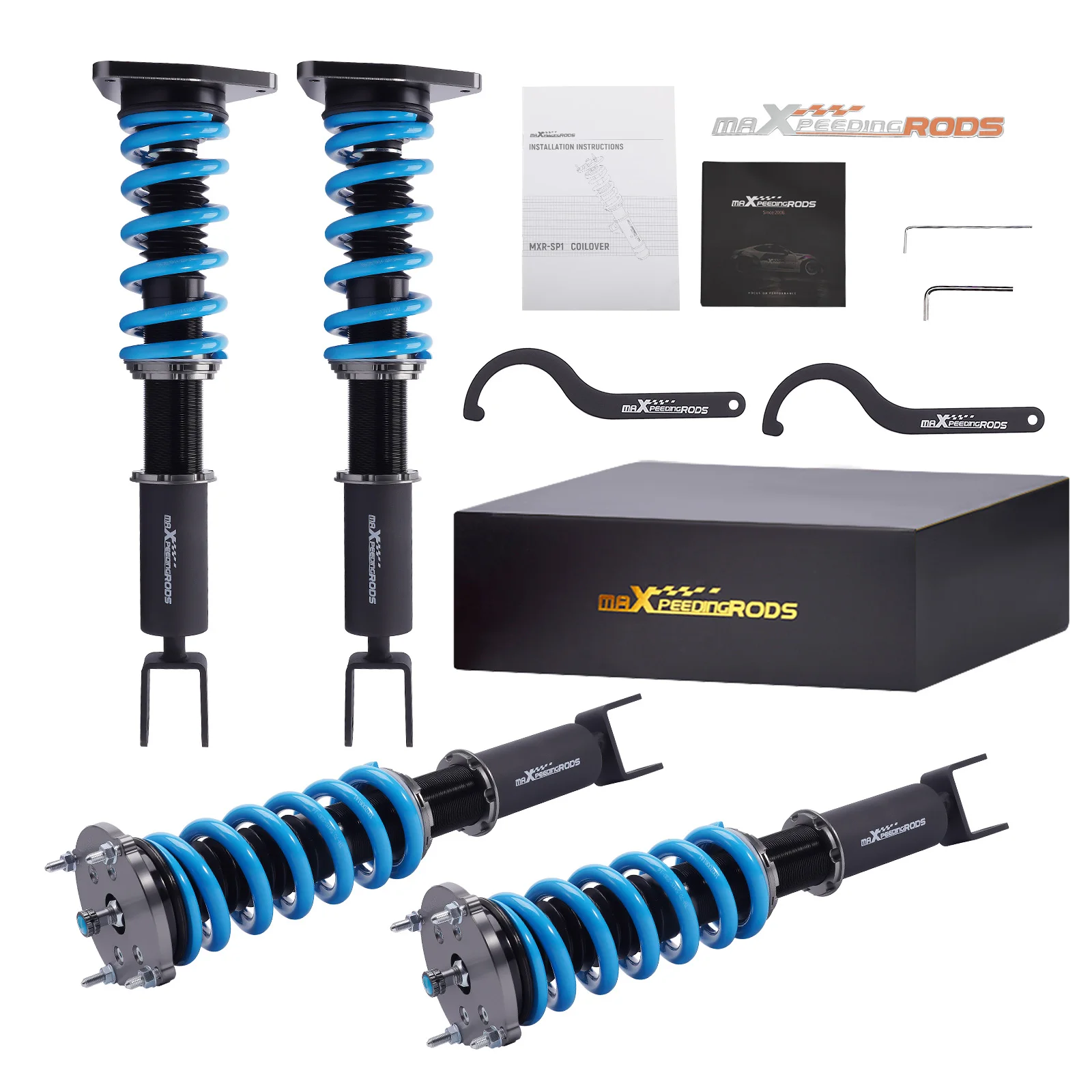 

MaXpeedingrods 24 Way Damper Adjustable Coilovers Shock Strut Kit for Audi A8 Quattro 2004-2010