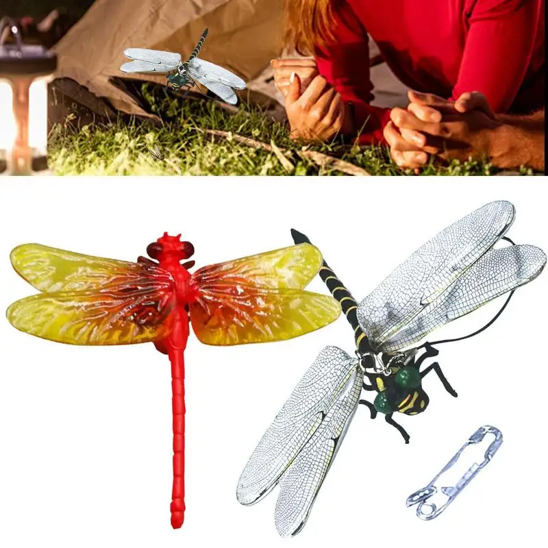 Imitacja ważki owad Model środek odstraszający komary Mini Dragonfly figurka ozdoby na zewnątrz domu ogrodowa dekoracja