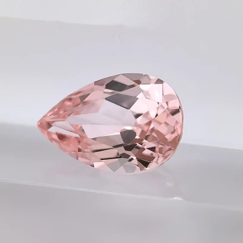 Top Lab Grown Sapphire Morgan Pink Color Pear Shape VVS1 Charms DIY For Jewelry Making Materials Selectable AGL Certificate