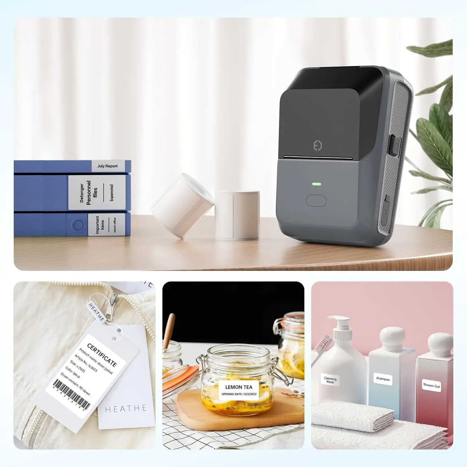 Portable Label Printer Mini Thermal Self-Adhesive Sticker Printer Mobile Pocket Tag Price UV Label Sticker Printer