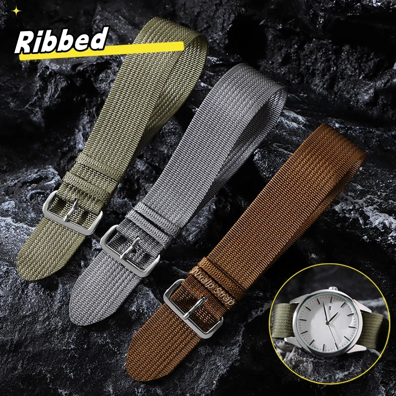 20 مللي متر 22 مللي متر حزام ساعة نيلون ل Seiko ل أوميغا مضلع ساعة قماش الفرقة الرجال العسكرية الرياضة سوار استبدال الملحقات