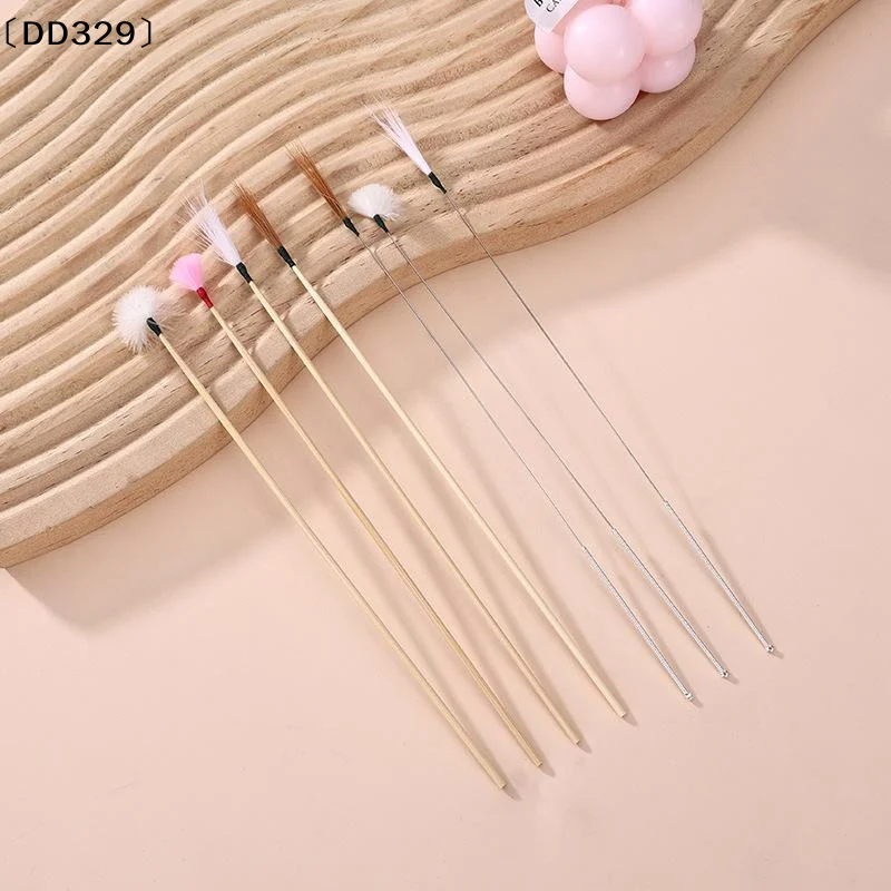 5Pcs Bamboo Ear Cleaning Tools Goose Hair Ear Wax Removal Kit Cleaner Non Slip Handle Ear Picker Cleaning Tools  Supply〔DD329〕