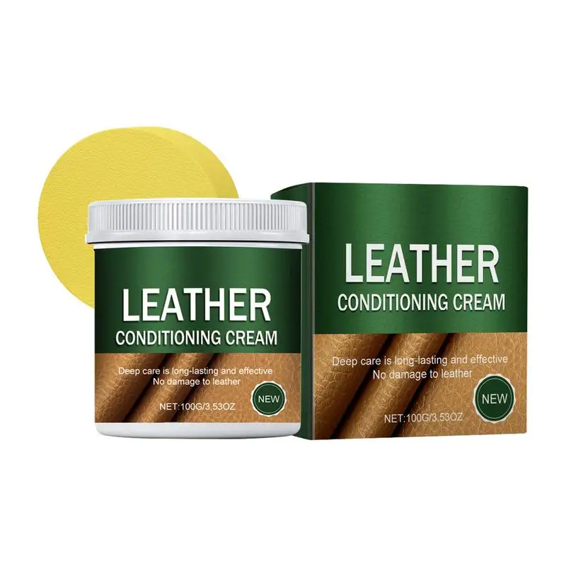 Leather Conditioner | Leather Polish for Furniture | Leather Refurbished with Sponge Leather Polish Cleaner for Sofa Car Seat