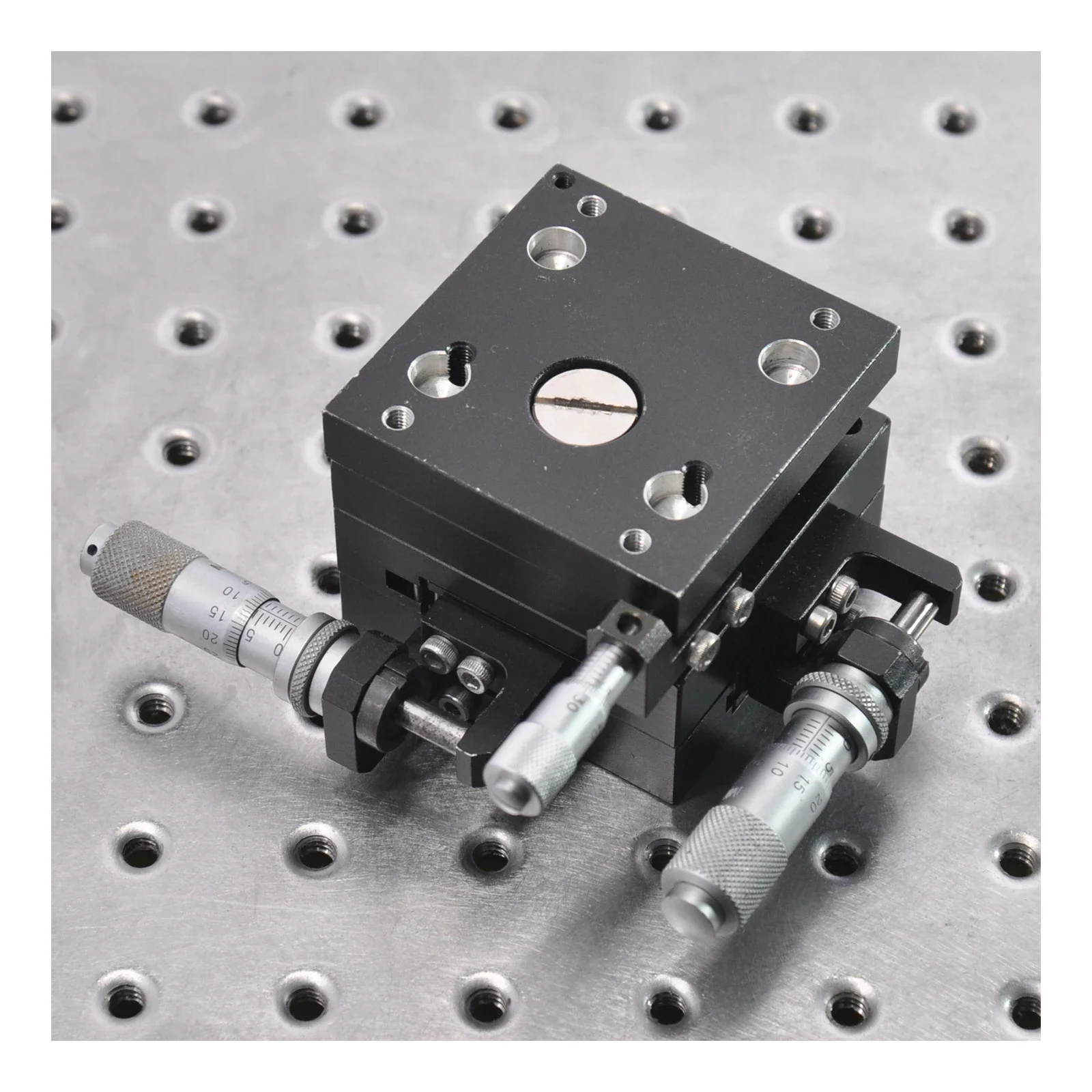 Xyr Axis 60mm Manual Adjustment Optical Precision Displacement Platform Small Angle Rotation Fine-Tuning Slide Height 50x50mm