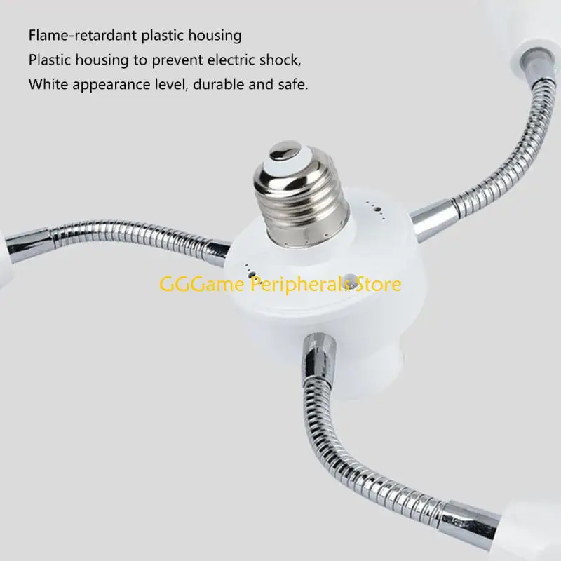 U55B 360 Degrees Adjustable 3/4/5/6 in 1 E27 Splitter Socket Adapter E27 Standard LED Bulbs Adjustable For Office Hallway