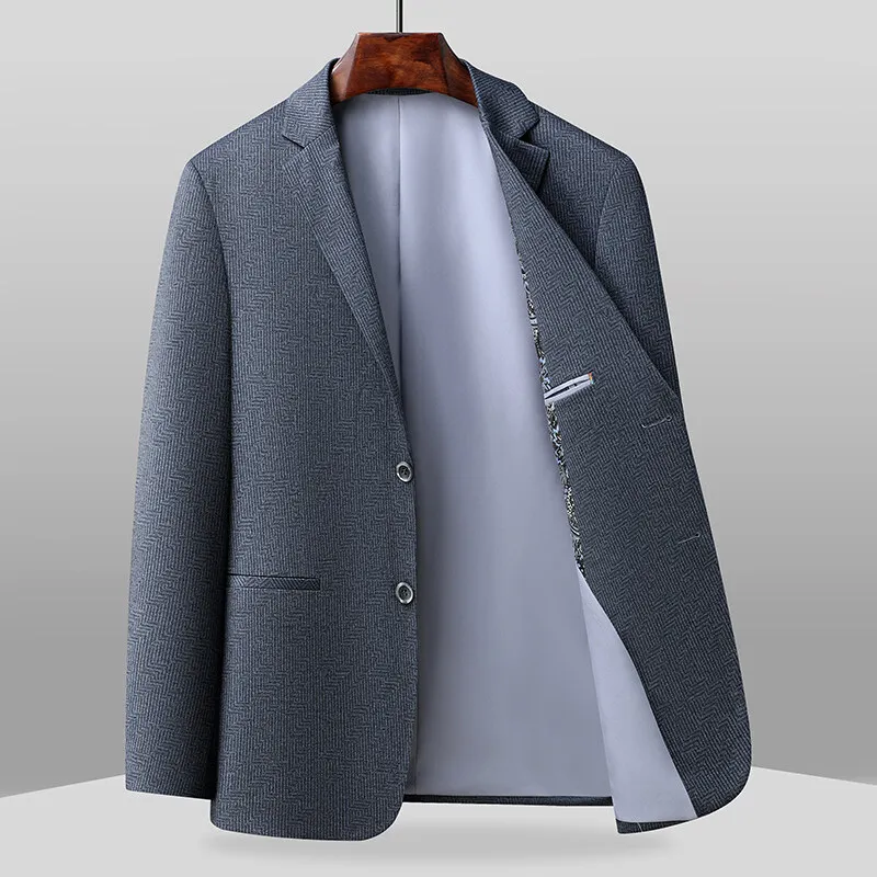 

Blazer Men's Fashion Gentleman Business Versatile Slimming Solid Color British Style Host Performance Casual Wedding Blazer