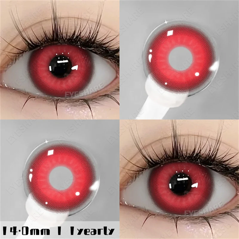 EYESHARE Farbige Kontaktlinsen, 2 Stück, bunte Kontaktlinsen, Anime, Cosplay, Kontaktlinsen, Halloween, Schönheit, Make-up, Farblinse