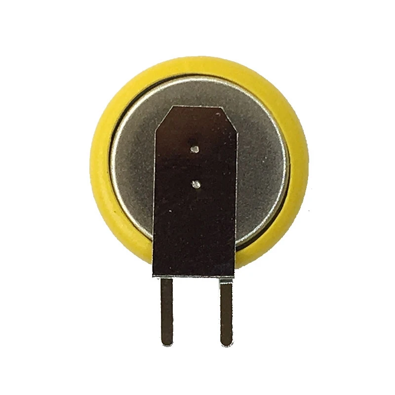 2PCS/lot ML1220  1220 With Soldering Foot Rechargeable 3V Button Cell Battery Good Quality