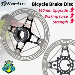 KACTUS MTB Hydraulic Brake Disc Centerlock 160mm Disc High Strength Light Road Cycling Mountain Bicycle Brake Rotor Bike Parts