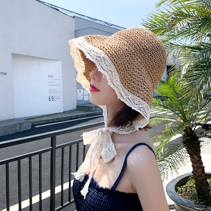 

A new fashionable sunshade hat with lace LACES for women
