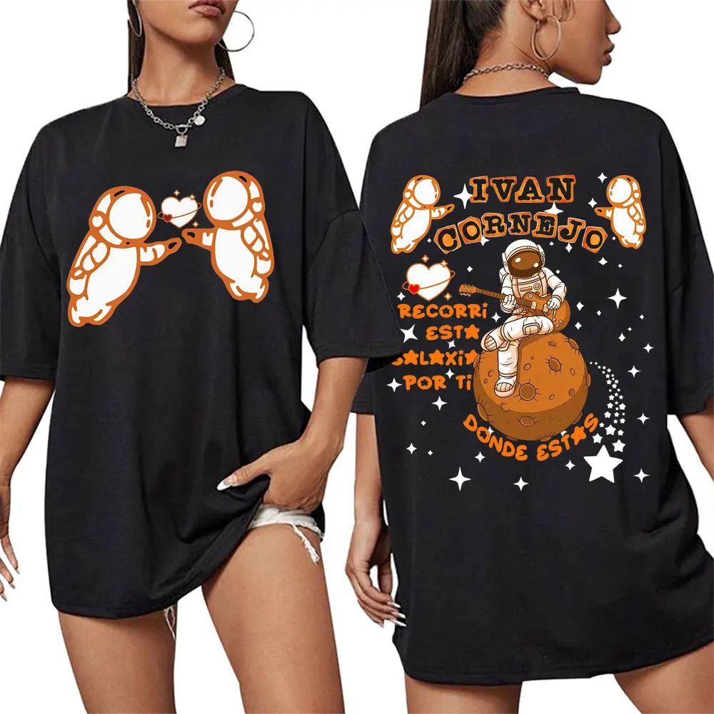 

Ivan Cornejo Mirada 2025 Summer Tour Graphic 100% Cotton Printing T Shirts Women Clothing Vintage 90s Hip Hop Tops Oversized Y2K