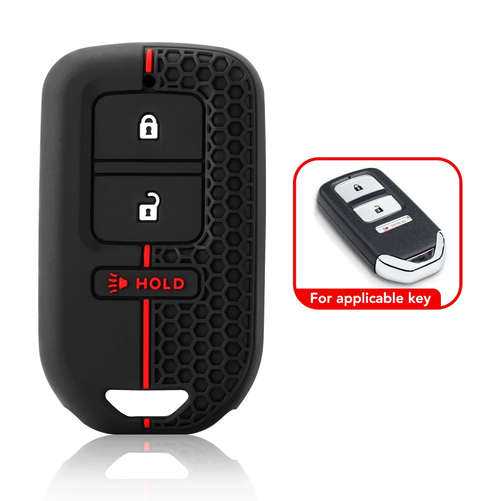 Fasion Silicone Car Remote Key Cover Case For Honda Accord EX EXL Civic Crv Hrv Pilot Ridgeline 2016 -2018 Pocketor