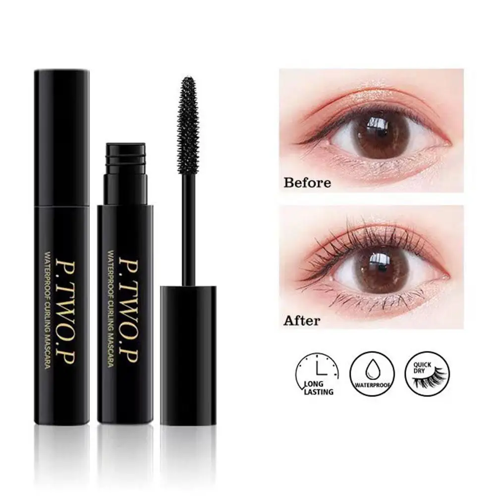 Gekrulde Wimpers Verlengende Mascara Waterdichte, Langdragende Wimper Schoonheidswimpers Borstel Make-Up Extensie Black Eye N2c8