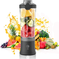 New Portable Blender 600ML Electric Juicer Fruit Mixers 4000mAh USB Rechargeable Smoothie Mini Blender Personal Juicer colorf