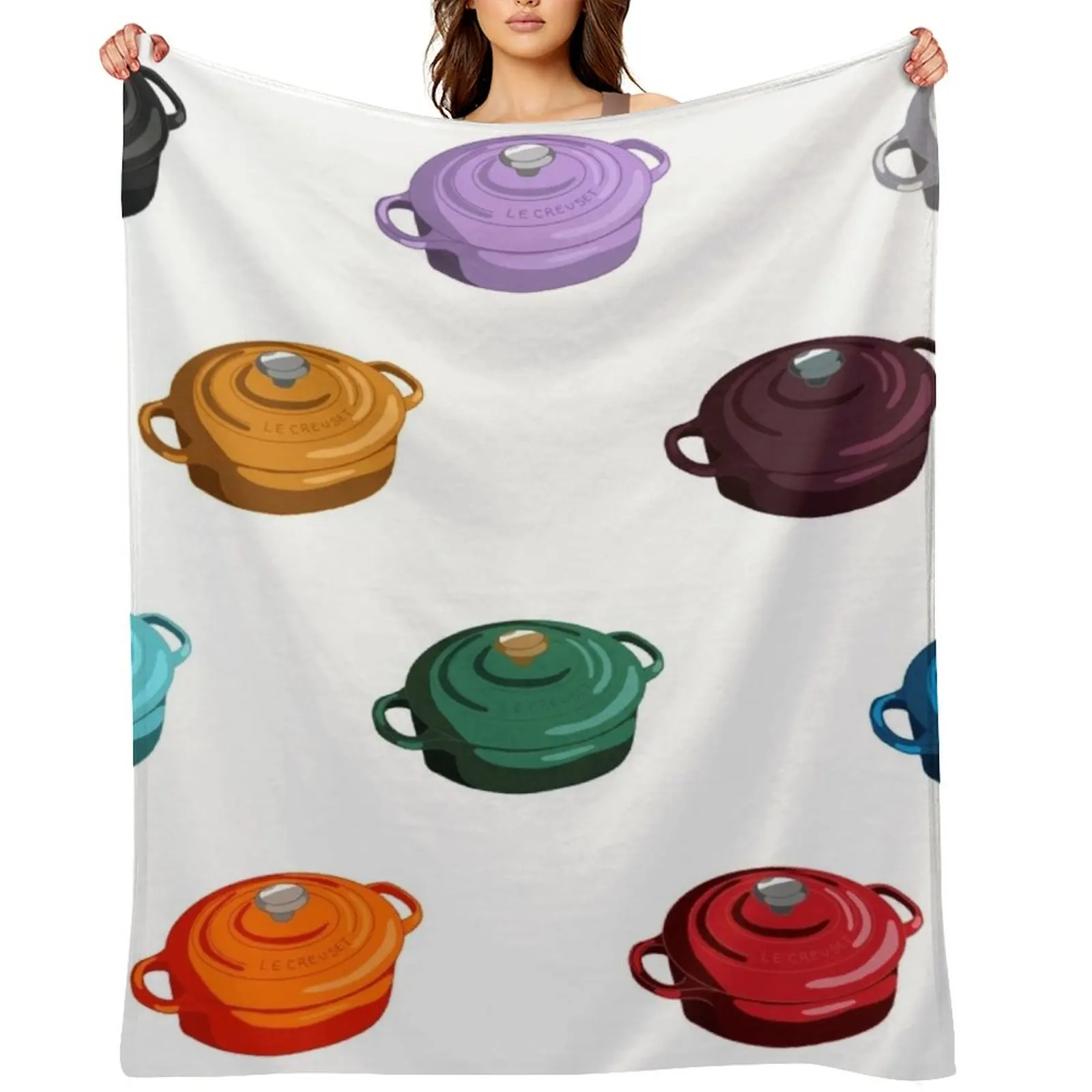 Le Creuset Mini-Aufkleber-Set, Überwurfdecke für dekorative Sofas, Manga-Weihnachtsdekoration, Anime-Decken