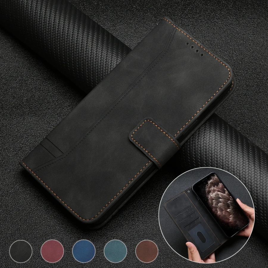 Luxury Wallet Hand Strap Leather Case For iPhone SE 2022 13 Pro Max 12 Pro Max 11 Pro Max SE 2020 X XR XS Max 8 Plus 7 Plus 6 6S