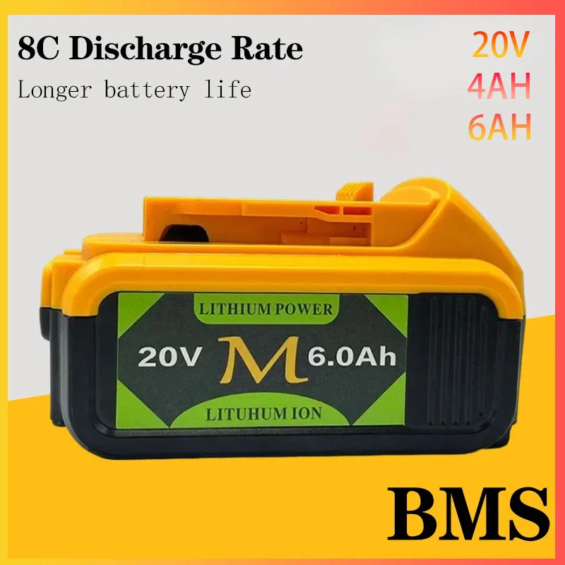 

Batterie De Remplacement Au Lithium D'origine, DCB200, 20V, 6 Ah, DCB184, DCB200, DCB182, DCB180, DCB33, DCB182, DCB201, DCB206