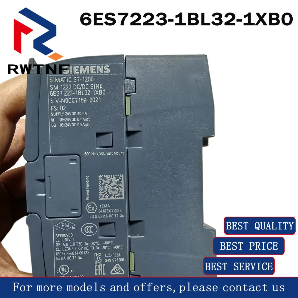 

Brand New Genuine 6ES7223-1BL32-1XB0 SIEMENS S7-1200 PLC module,100% original warehouse stock