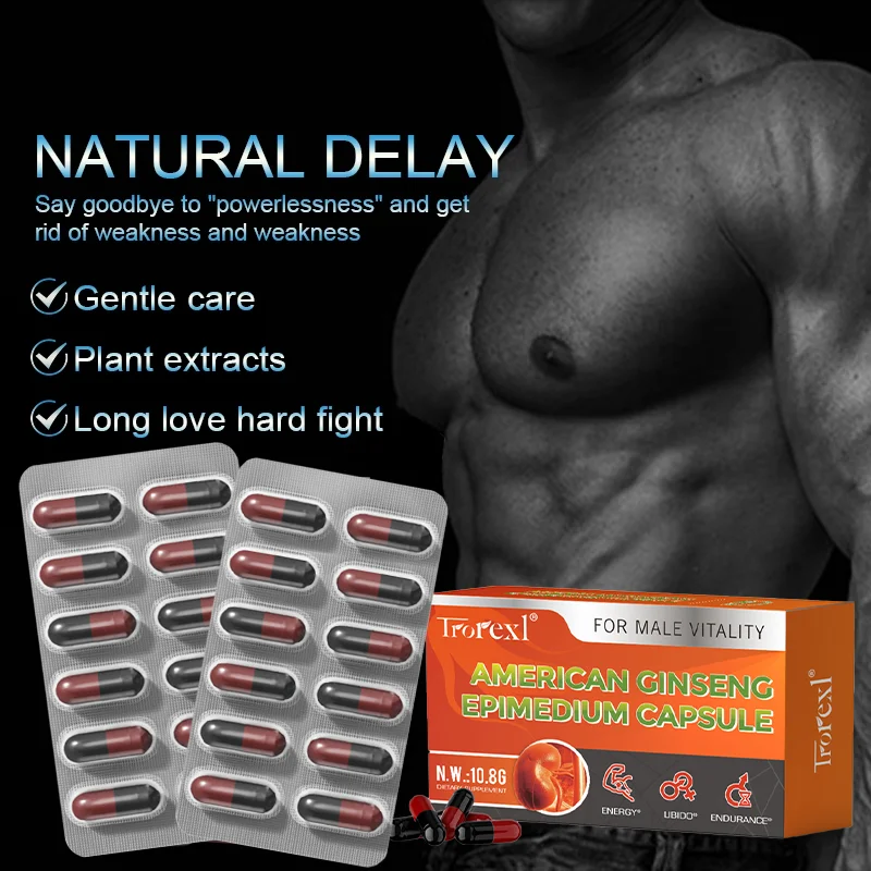 American Ginseng Capsule 36 Tablets 100% Pure Non-GMo Supports Reproductive Health Natural Energizer - 100mg/tablets