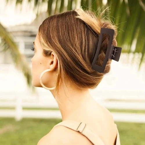 Imagen 2 del producto 4 unids/set mujeres niñas garra Clips café negro pelo garra antideslizante cangrejo horquillas pasador accesorios para el cabello de moda regalos