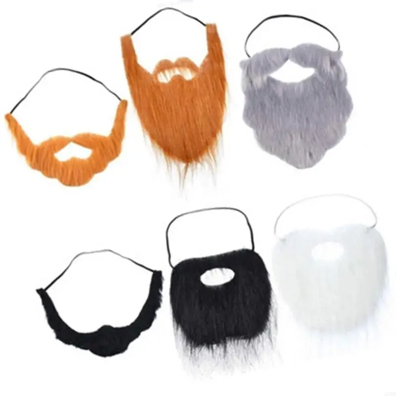 270D Halloweenowe sztuczne wąsy Brody dla mężczyzn Kobiety Cosplay Masquerade Costume