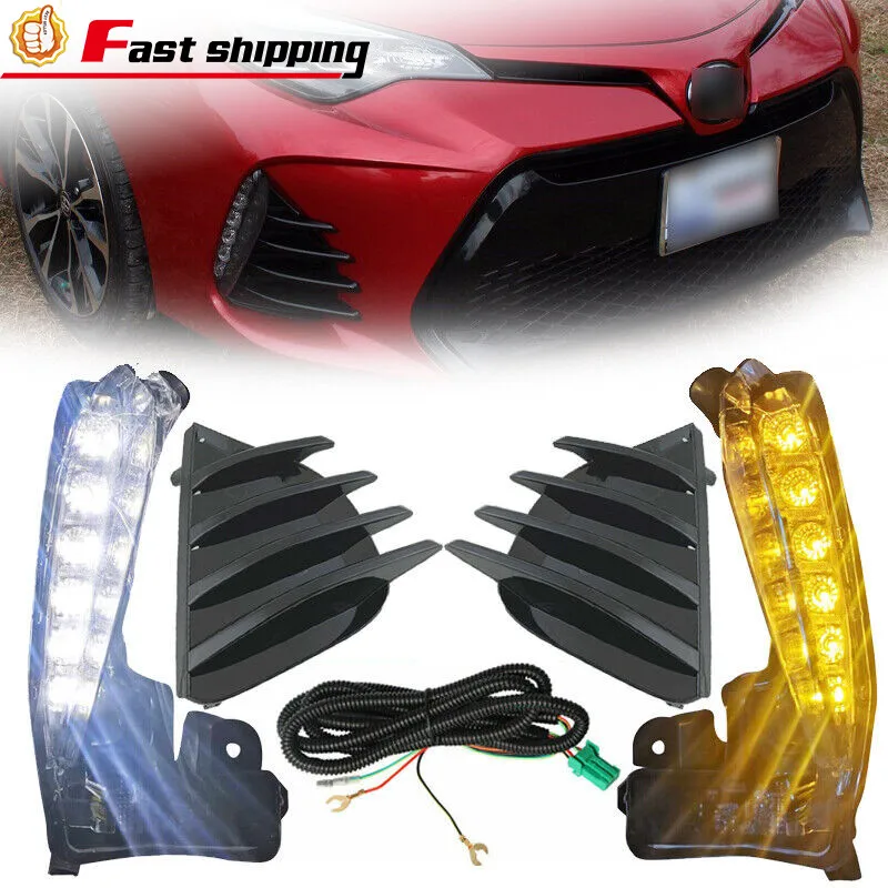 

Turn Signal Fog Lights w/Wiring Set For 2017 2018 2019 Toyota Corolla SE XSE