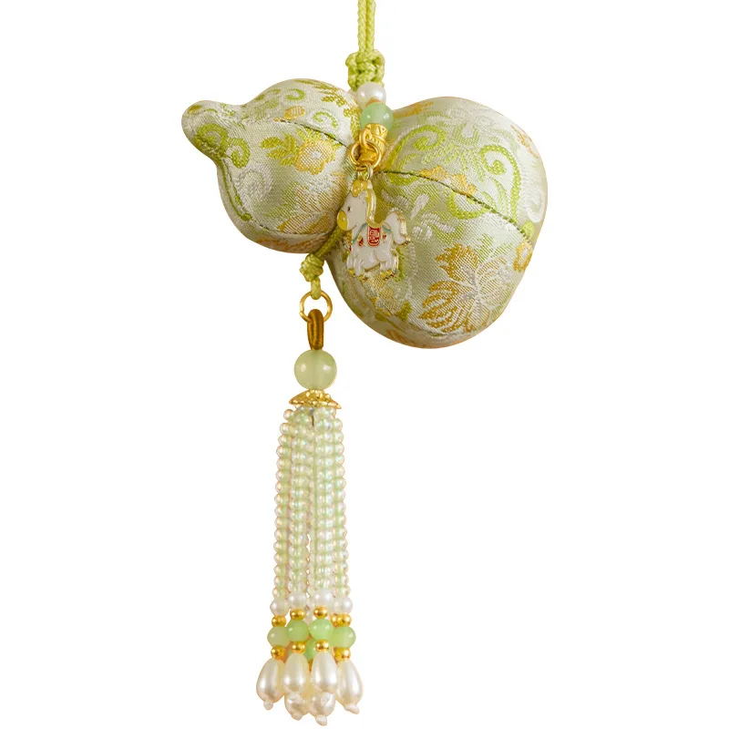 Gourd Osmanthus Sachet Handmade Bead String Tassel Sachet Pendant 3D Embroidered Sachet Festival Sachet Gift Souvenir