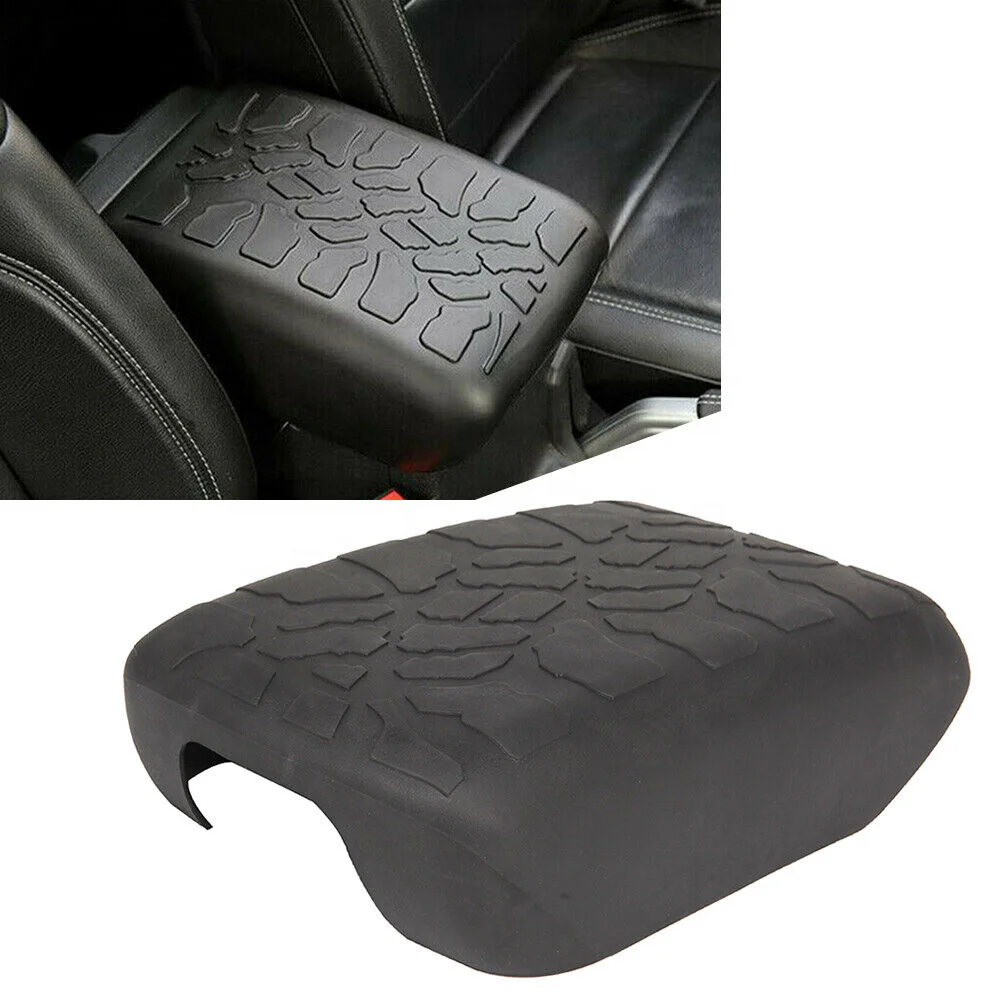 Central Armrest Box Cover Pad Accessories Rubber for Jeep Wrangler JL JT 2018+