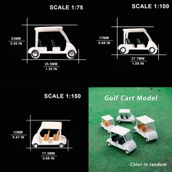 1:75 1:100 1:150 Model wózek golfowy ABS plastikowe zabawki materiały sceny plenerowej do kolekcji prezentów urodzinowych dioramy 1 sztuka