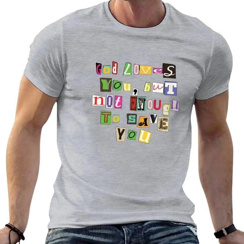 Deus te ama la ransom note hombre Tallas grandes أنيمي camisas hombres