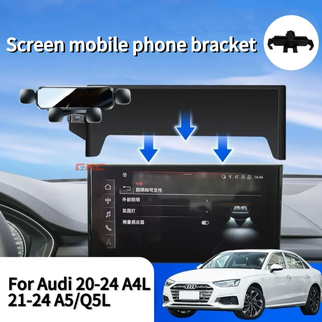 

Custom Fit 2020 2021 2022 2023 2024 Audi A4 A5 with 10.1"screen Car Phone Holder Mobile Bracket 360 Degree Rotatable