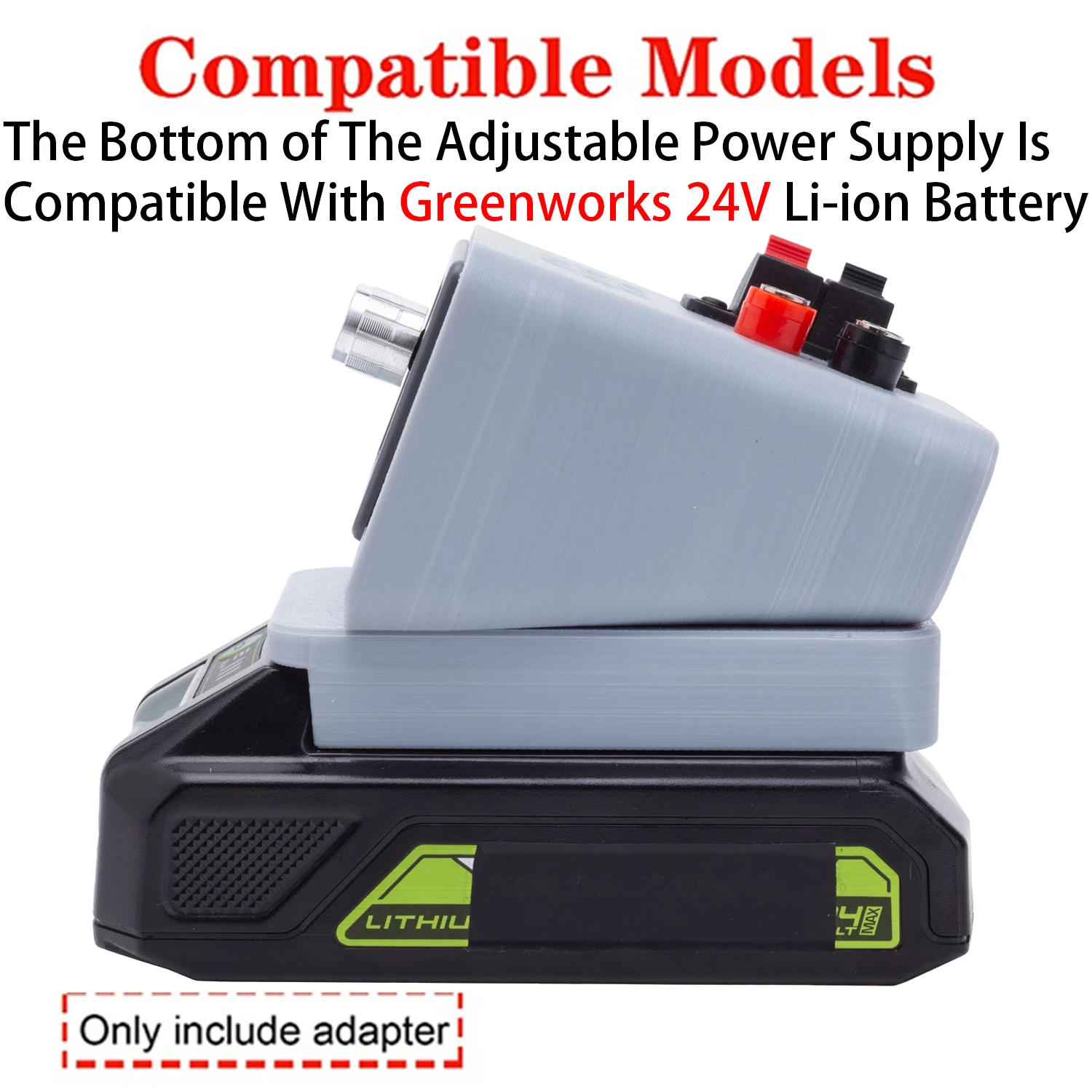 CNC Adjustable DC Power Supply for Greenworks 24V Li-ion Batery Adapter Buck-Boost Controllable Power Supply