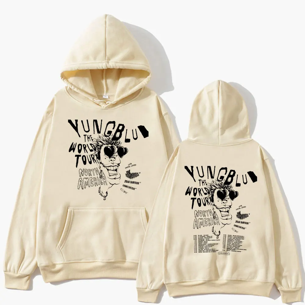 Rock Singer Yungblud 2023 World Tour Hoodies Men Women Oversized Harajuku Fashion Hip Hop Fleece Sweatshirts Streetwear Hoodie