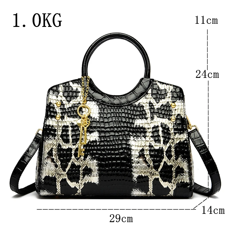 High Quality Crocodile Luxury Leather Handbags Women Bags Designer Vintage Alligator Satchel Tote Lady Shoulder Bag for Women