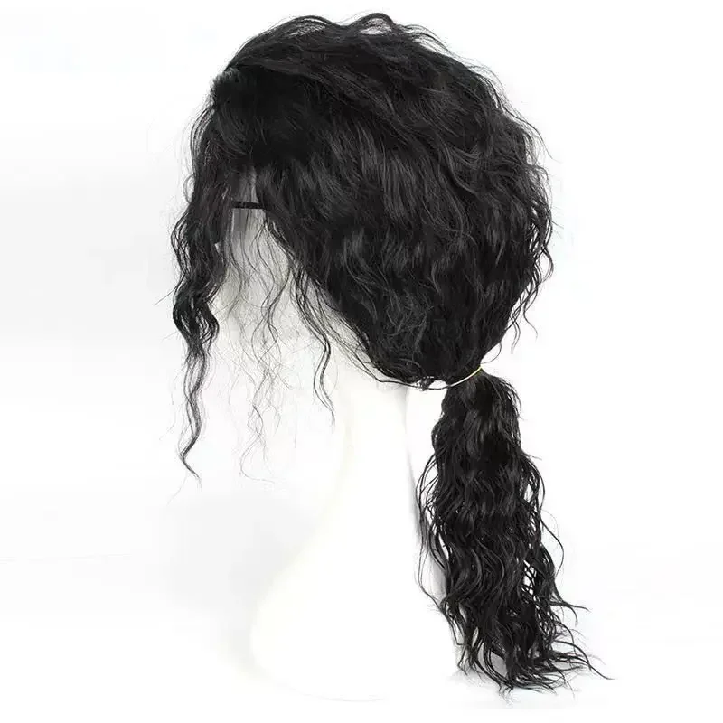 Anime Michael Jackson Cosplay Michael Cosplay Black Wig Michael Role Play Medium Long Curly Black Hair Wig Halloween Cos Wigs