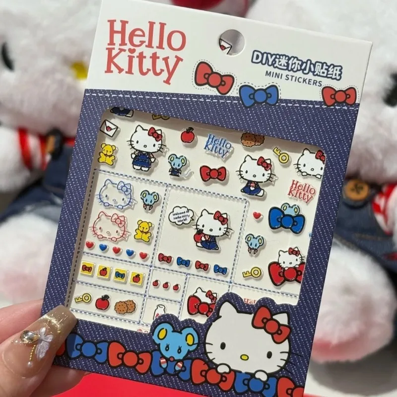 Hello Kitty lindo creativo kawaii pegatinas de uñas regalo de vacaciones personalidad anime que rodea pegatinas de decoración de dibujos animados al por mayor
